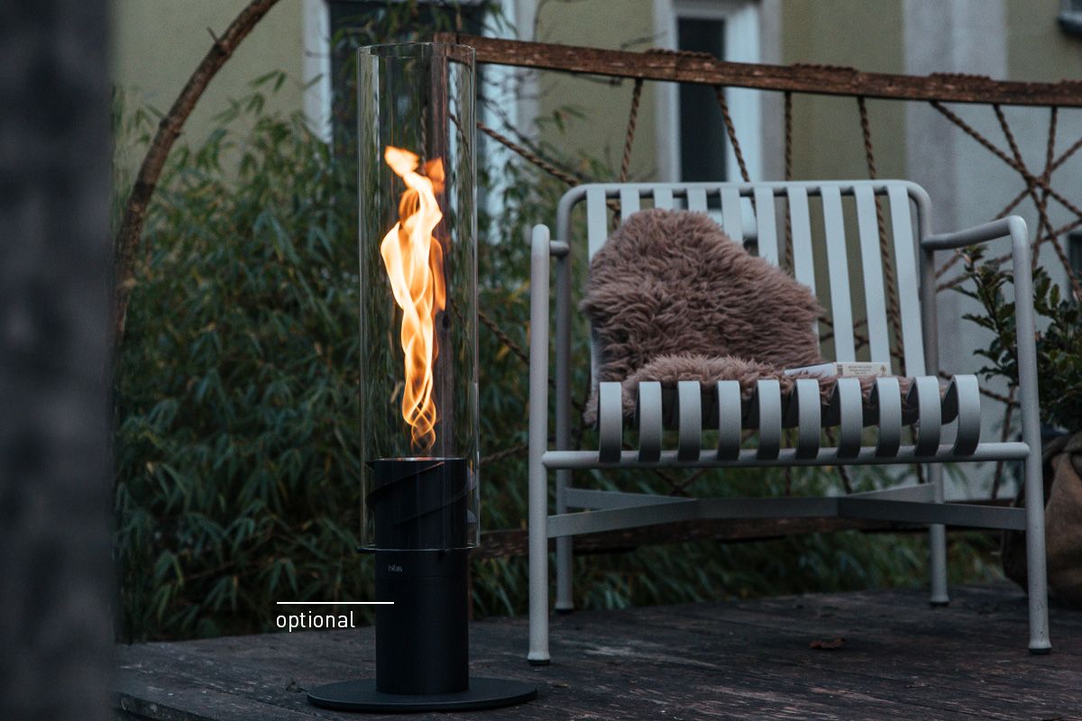 SPIN 1500 Pedestal Fireplace | Black